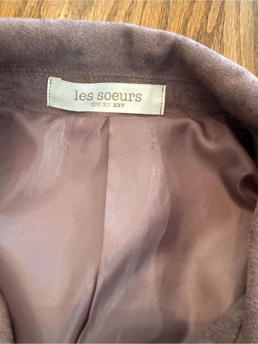 Lavender Suede Fringe Zip Jacket - - Picture 4 of 4